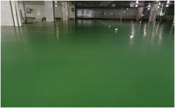 浦江亚太肠衣生产车间聚氨酯砂浆地坪完工后